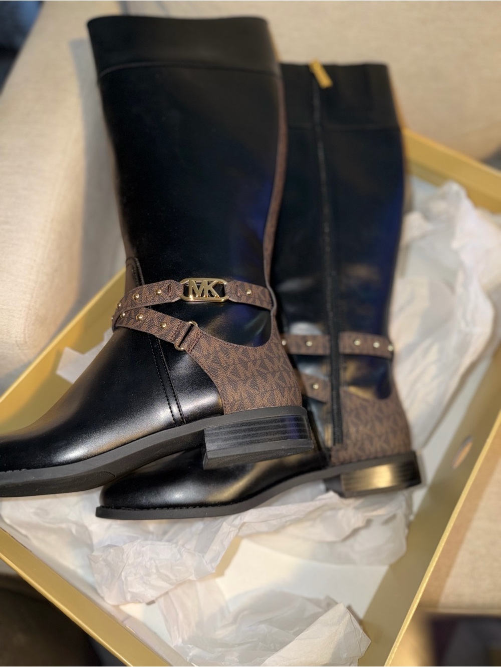 Michael Kors Kincaid Leather Riding Boot